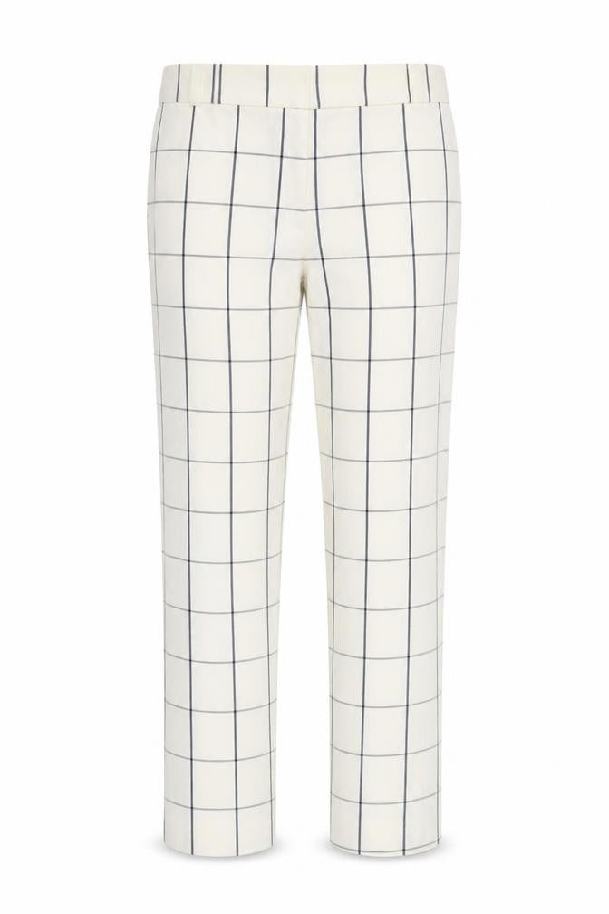 Banana Republic Women's White Check Trousers 2XS