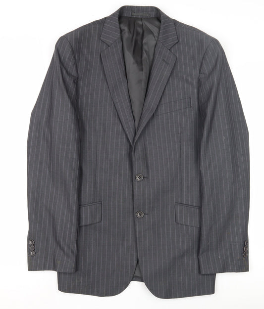 G2000 Men's Grey Pinstripe Blazer Size 48