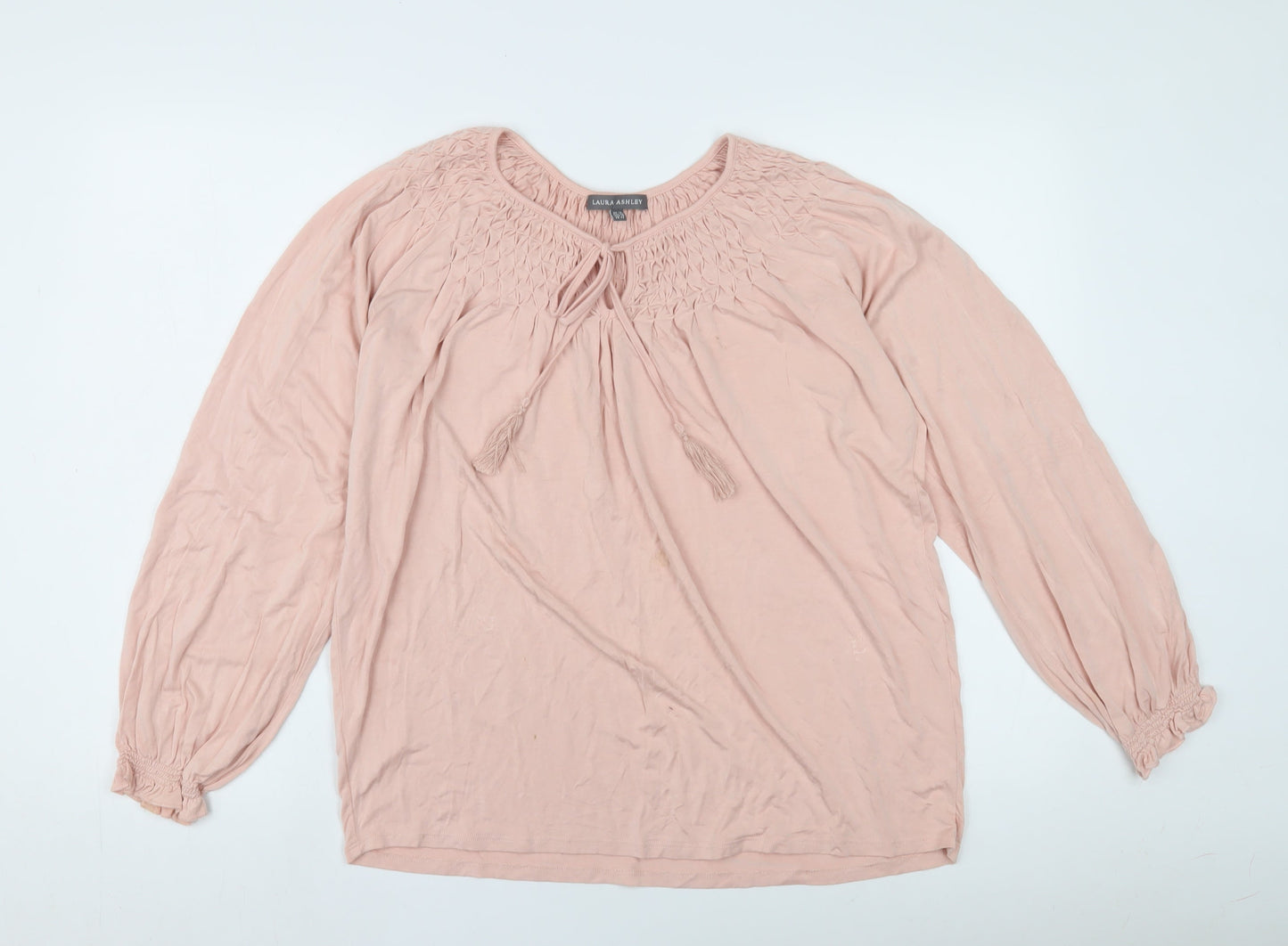Laura Ashley Women's Pink Tunic Blouse Size 14