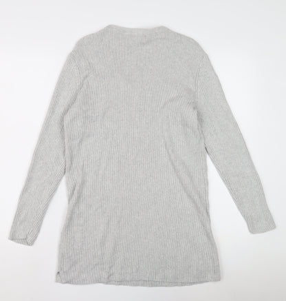 Lands' End Women's Grey V-Neck Pullover Jumper Size 8