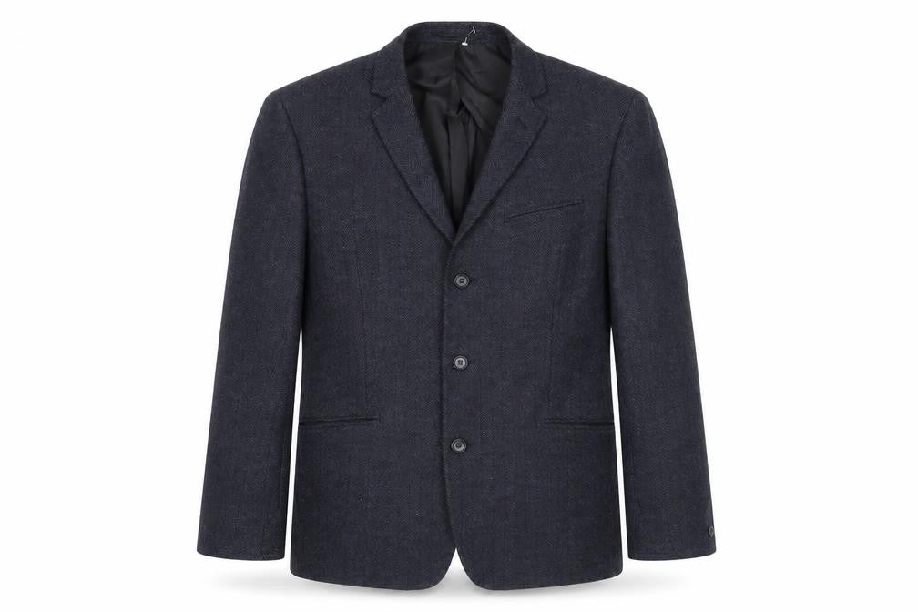ASOS Men's Blue Wool Blazer, Size 40R, Herringbone