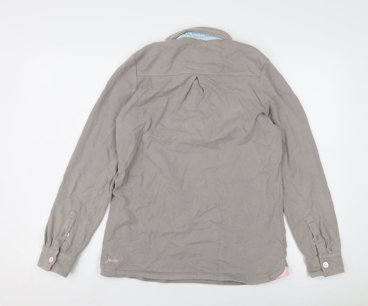 Joules Women's Grey Henley Sweatshirt Size 10