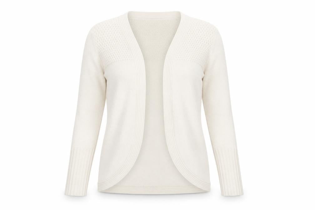 Lee Cooper Women's Ivory Cardigan 12 V-Neck