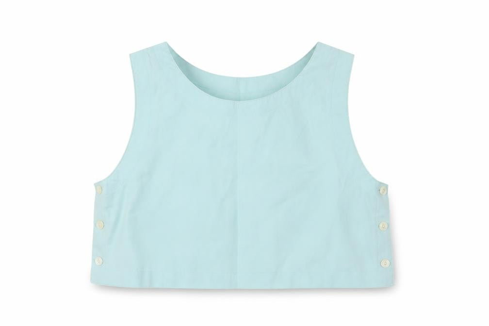 Laura Ashley Women's Blue Cotton Sleeveless Top, Size 10
