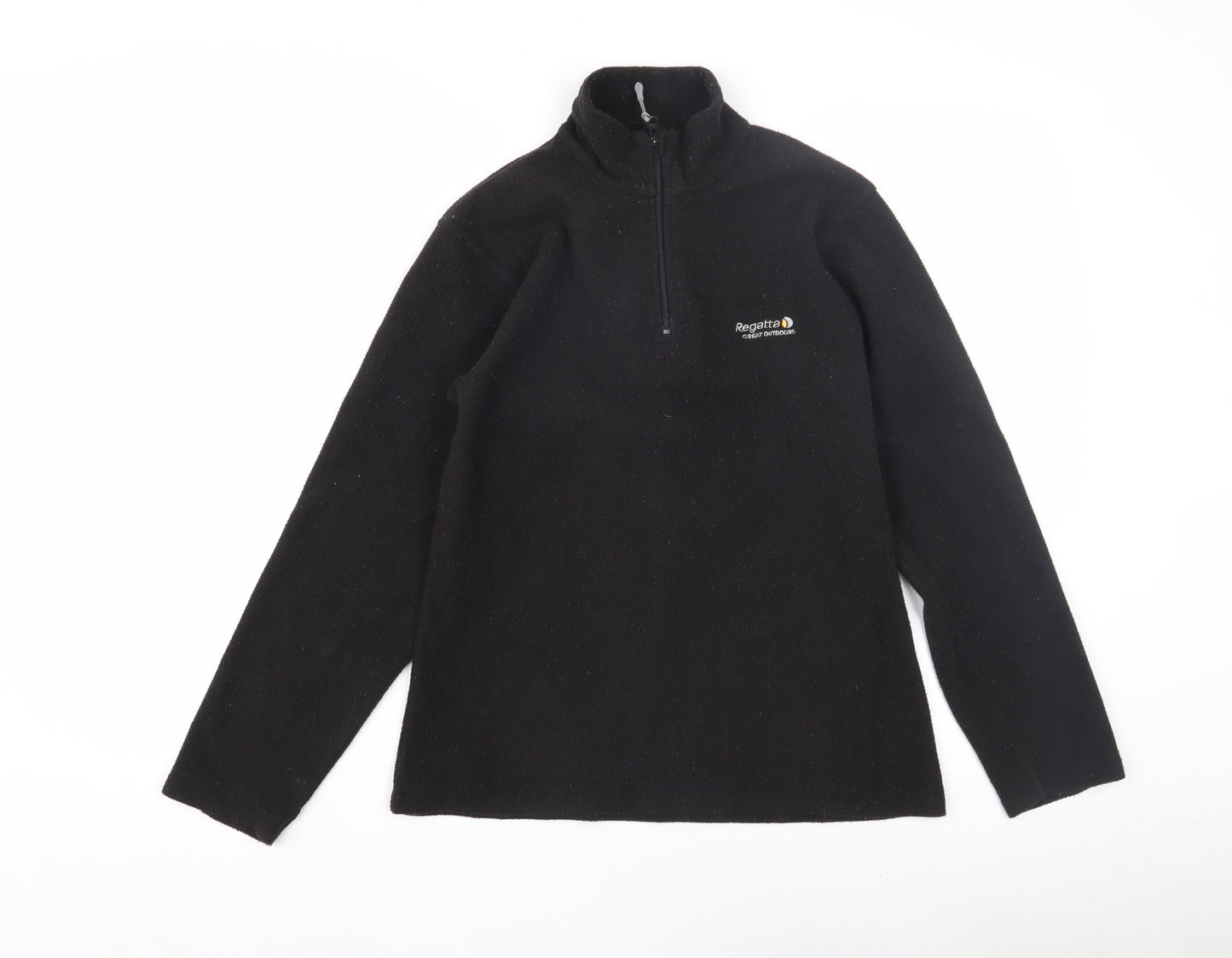 Regatta Women's Black Henley Zip Sweatshirt Size 8