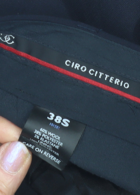Ciro Citterio Men's Black Slim Dress Pants 38S