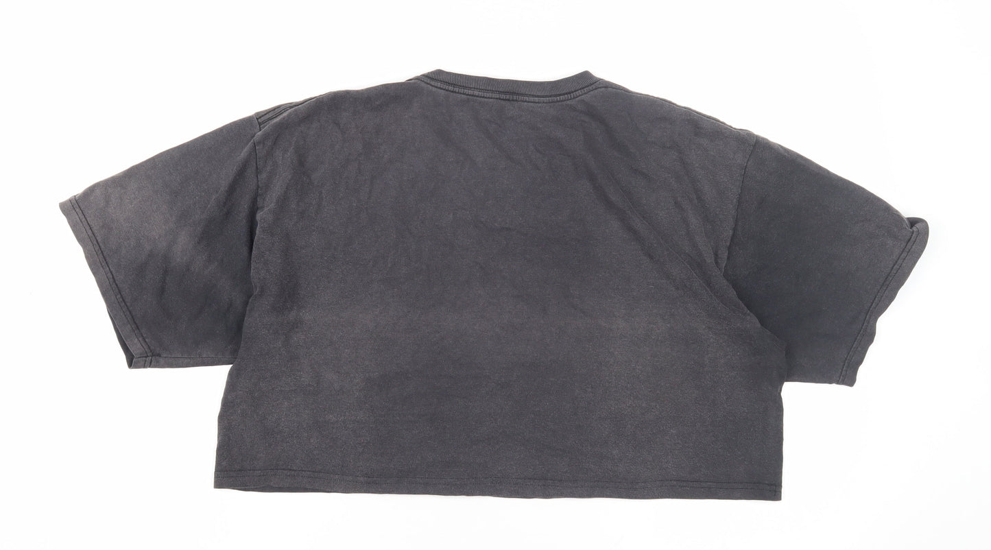 Hard Rock Cafe Black Cropped T-Shirt Unisex L