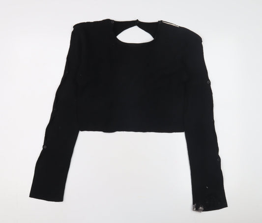 Milk It Women's Black Cardigan UK 10 Long Sleeve