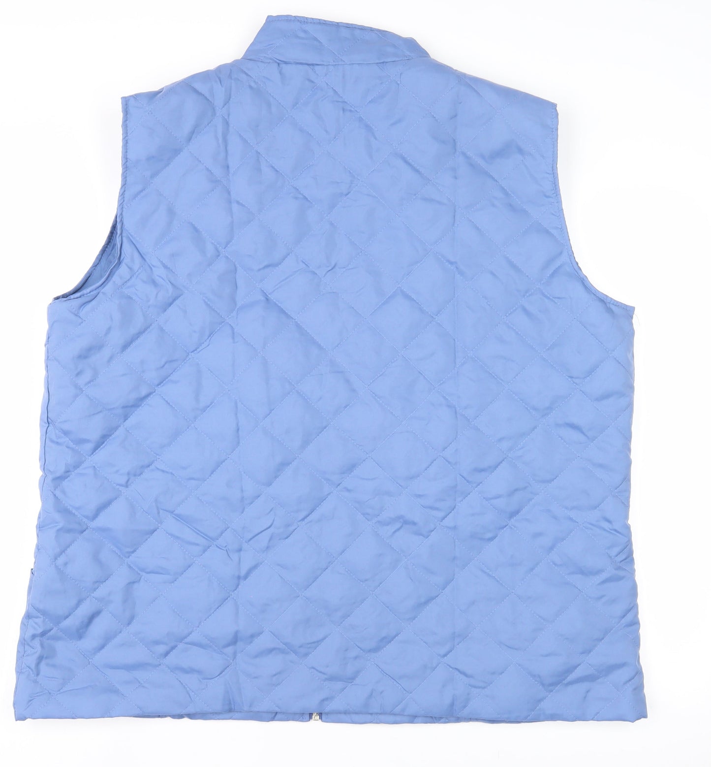 Anne de Lancay Women's Blue Quilted Waistcoat XL
