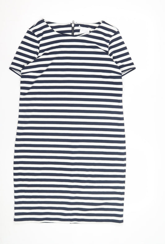 Vila Women's Multicoloured Striped Sheath Dress M