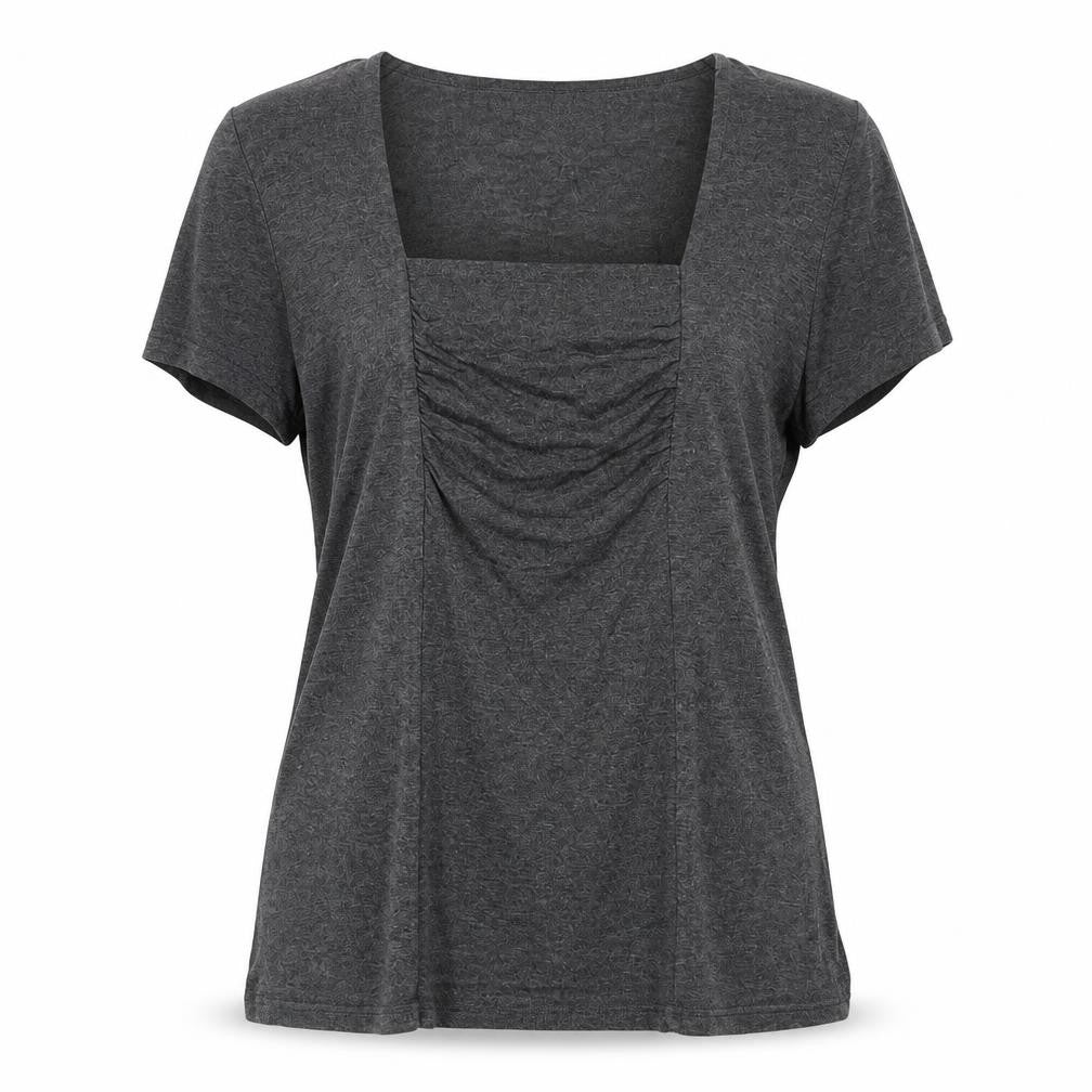 Autonomy Women's Grey Scoop Neck T-Shirt, Size 14