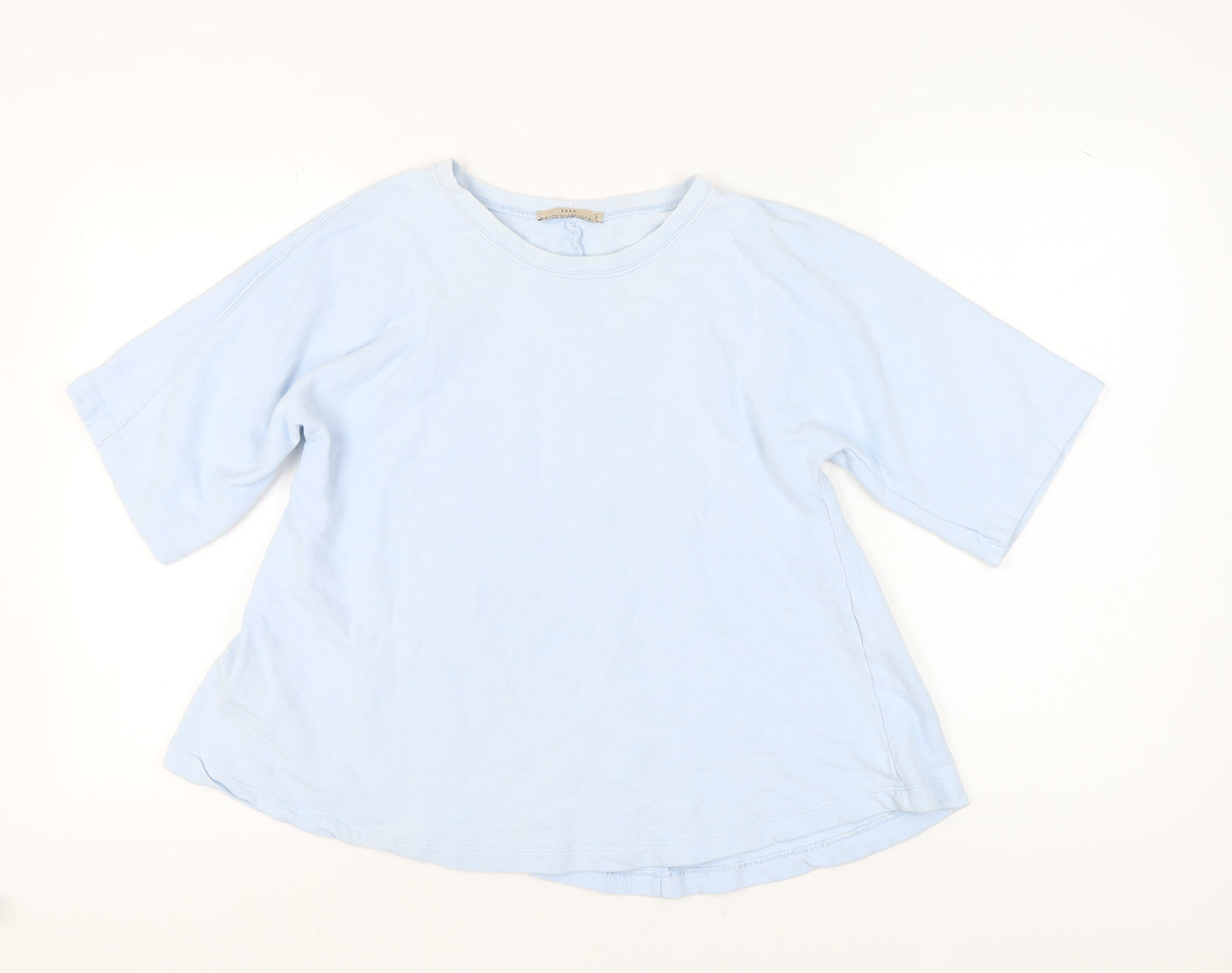 Zara Women's Blue T-Shirt M Crew Neck Casual Top