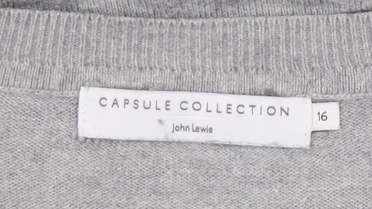 John Lewis Women's Grey Pullover Jumper Size 16