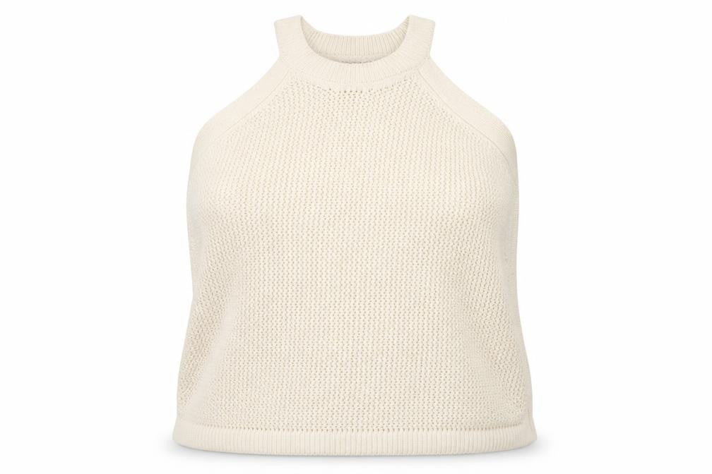Marks & Spencer Women Ivory XL Halter Knit Tank