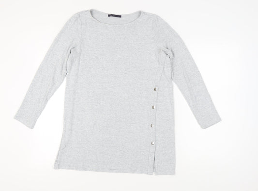 Marks and Spencer Grey Women's Long Sleeve Top UK 14