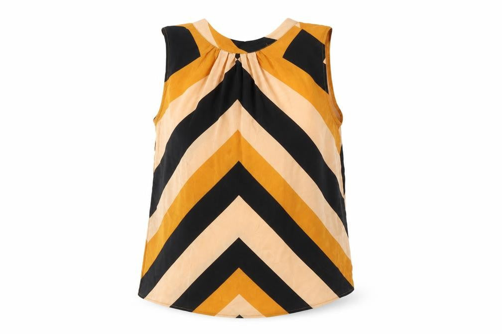 MNG Women's Sleeveless Striped Blouse Size 6