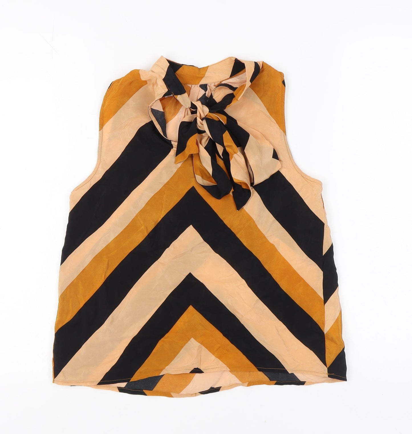 MNG Women's Sleeveless Striped Blouse Size 6