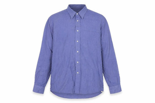 Kasper Men's Blue Long Sleeve Button-Up Shirt 15.5