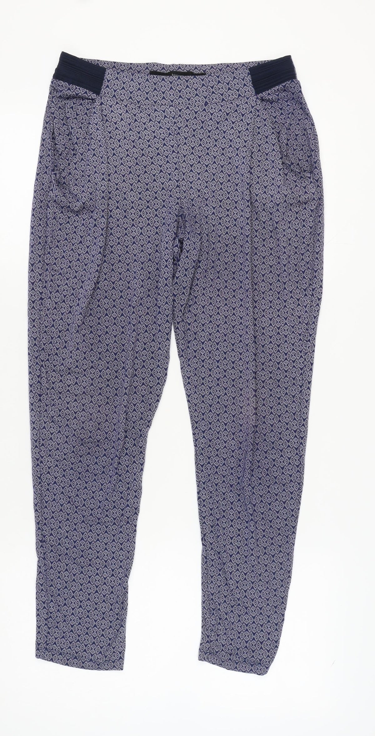Next Women’s Blue Geometric Trousers Size 10