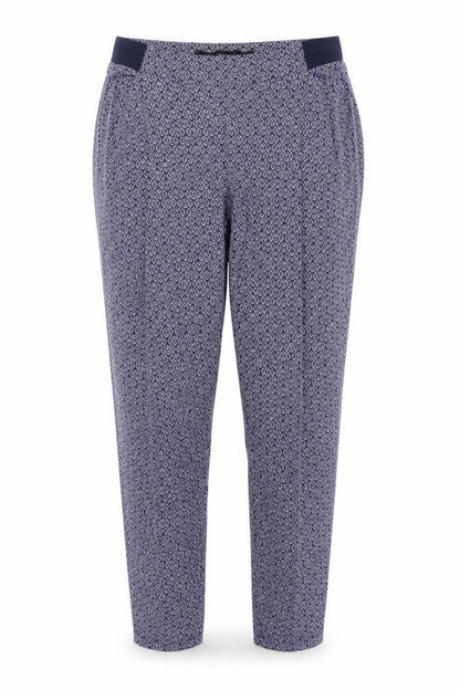Next Women’s Blue Geometric Trousers Size 10