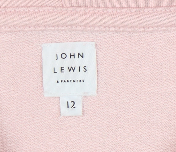 John Lewis Women’s Pink Cowl Neck Sweatshirt, Size 12