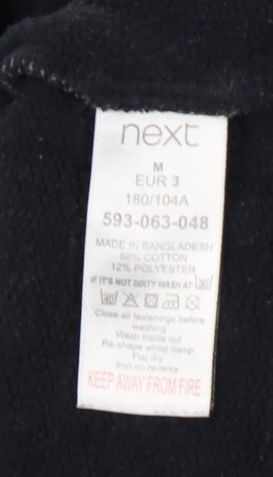 Next Men's Black Full Zip Hoodie M