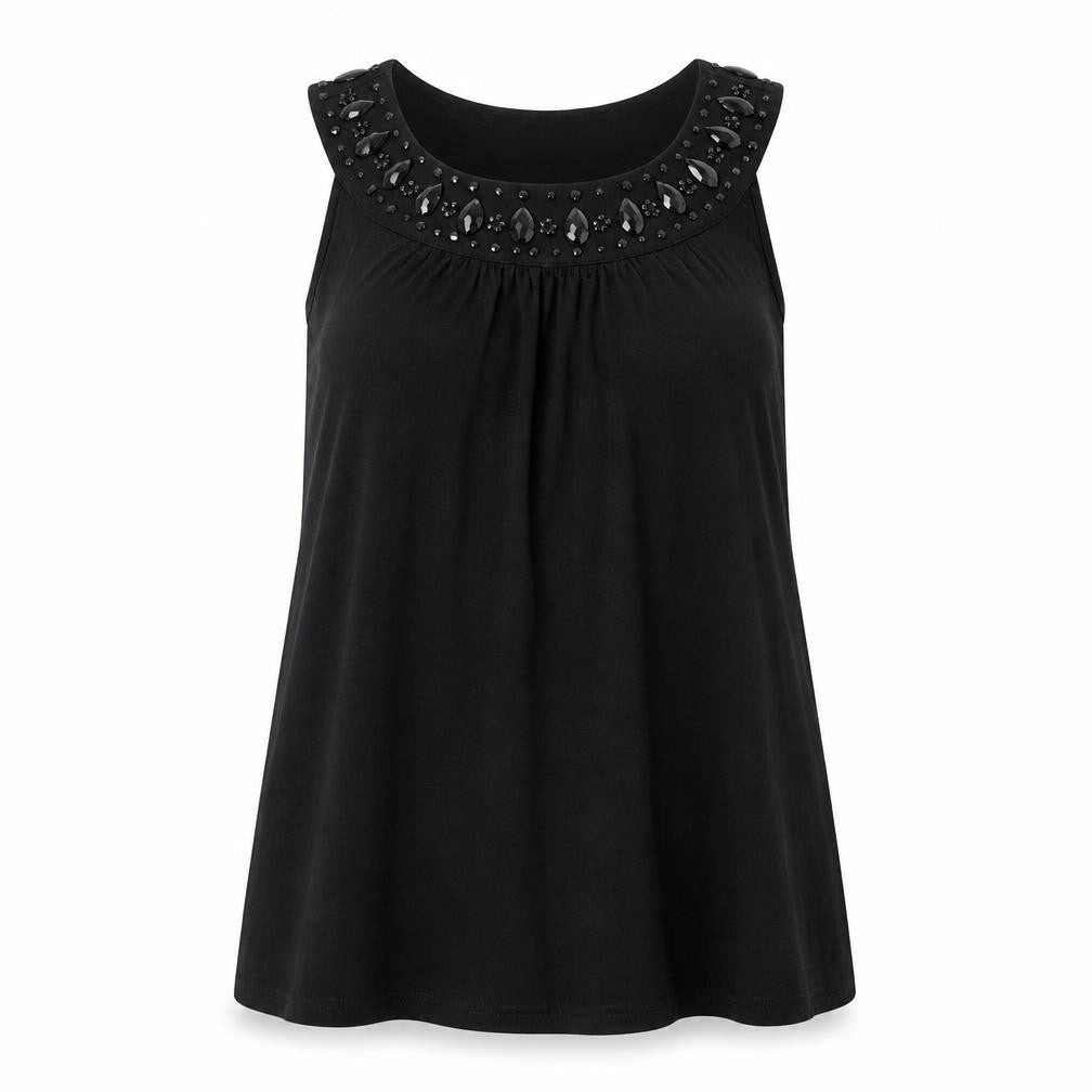 Next Women's Black Sleeveless Tank in Size 16