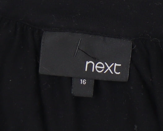 Next Women's Black Sleeveless Tank in Size 16