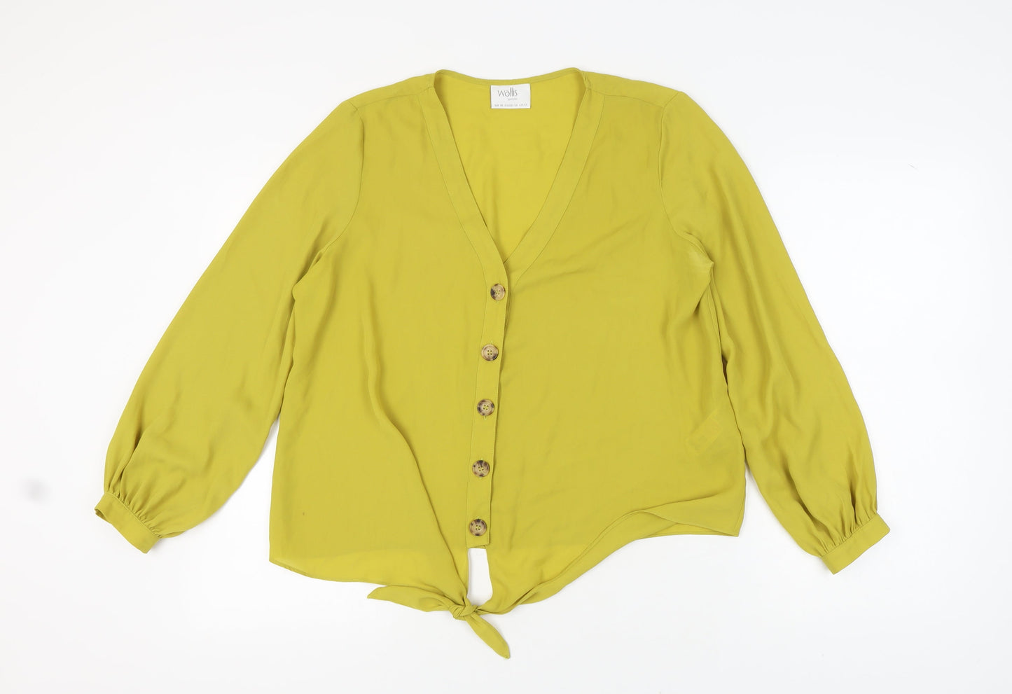 Wallis Women's Green Long Sleeve Blouse UK 16