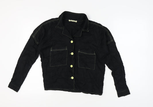 Innocence Women's Black Button-Up Shirt UK 10