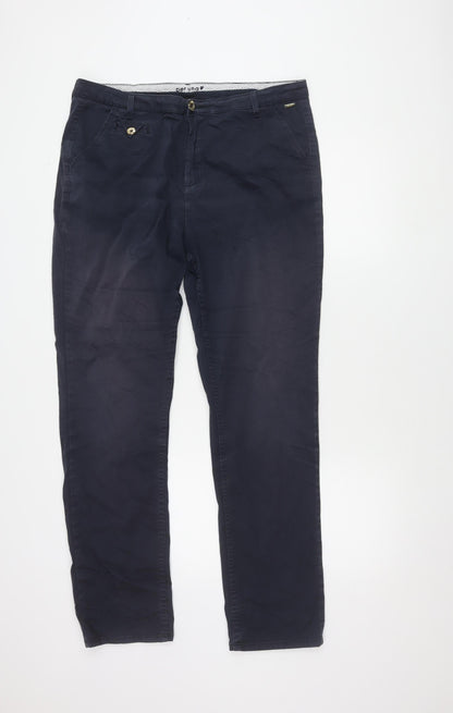 Additional front view of Marks & Spencer Men's Navy Chino Trousers, size 16