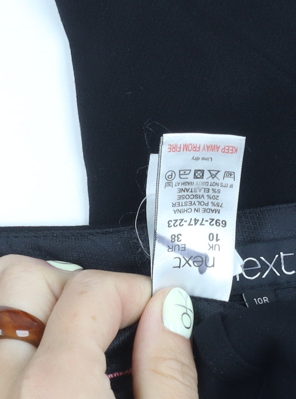 Next Women's Black Tapered Trousers Size 10