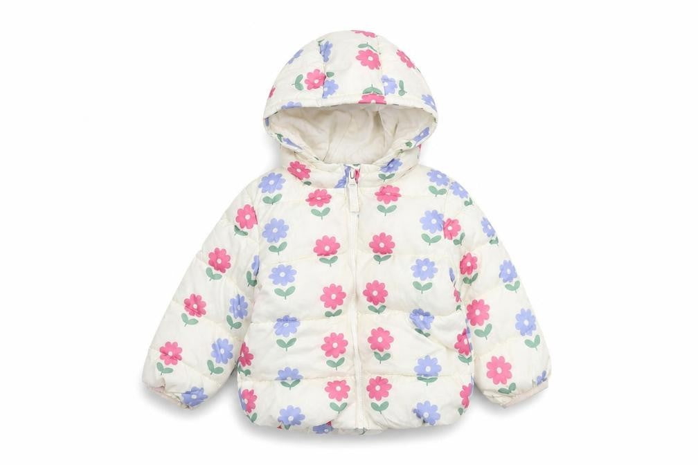 Marks & Spencer Girls Multicoloured Puffer Jacket 2XS with Hood