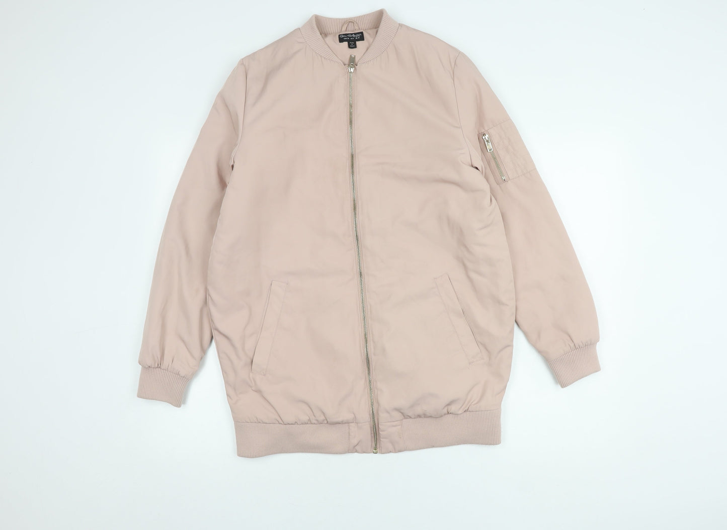 Miss Selfridge Women's Pink Bomber Jacket UK 10