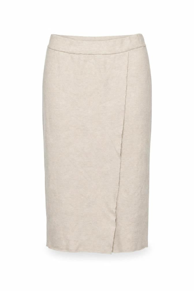 VILA Women's Beige Midi Wrap Skirt Size S