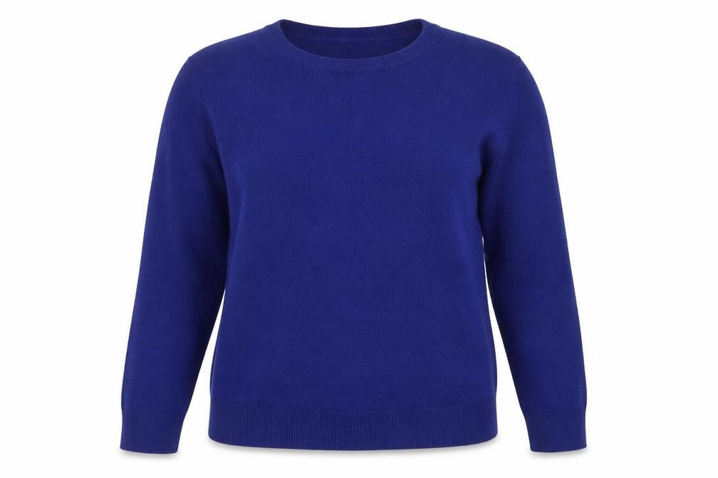 Marks & Spencer Women's Blue Crew Neck Pullover Jumper Size 12