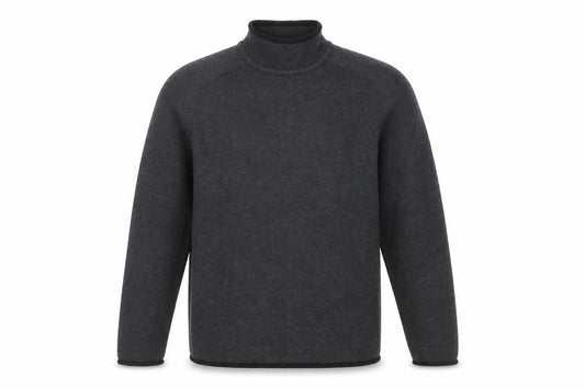 Next Men's Large Grey Cotton Jumper, High Neck