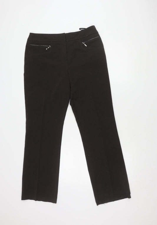 BHS Women's Black Straight Trousers Size 12