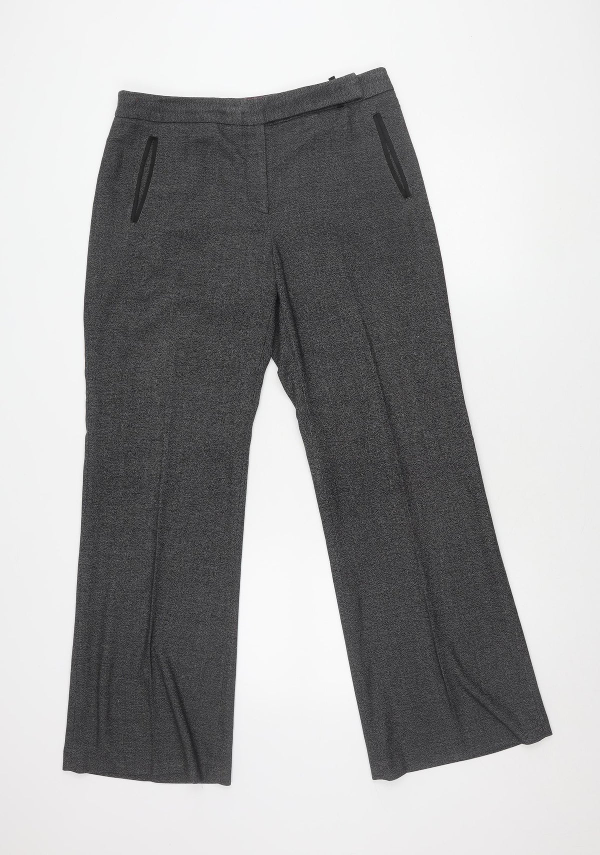 Next Women's Grey Dress Pants Size 12 Straight Leg
