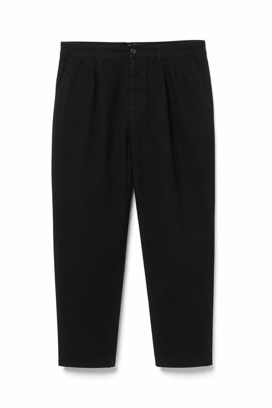 Front view of ASOS DESIGN Men's Black Trousers, size XL