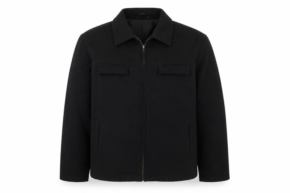 River Island Men's Black Wool Jacket Large