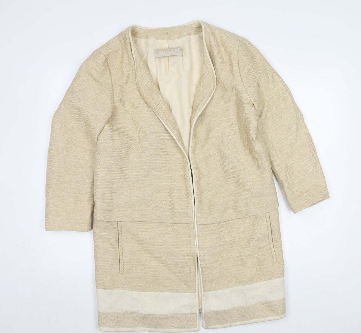 Zara Basic Women's Beige Coat Size M