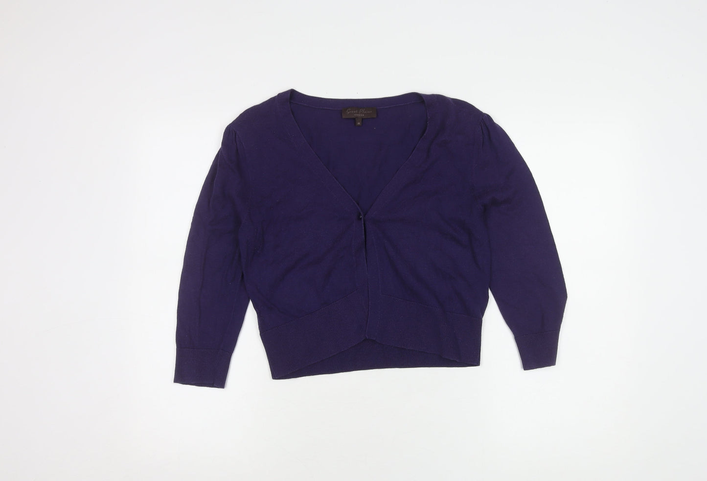 Great Plains Womens Purple Knit Cardigan Size M