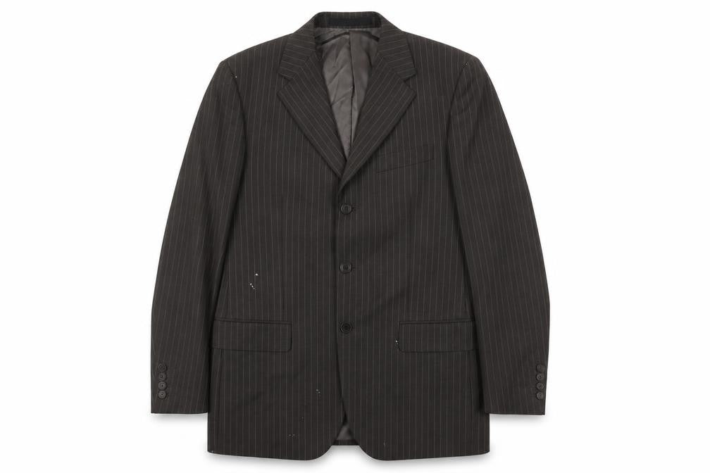 Marks & Spencer Men’s Grey Striped Wool Blazer 38S