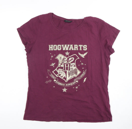 Harry Potter Women's Purple T-Shirt Nightshirt Size 10-12