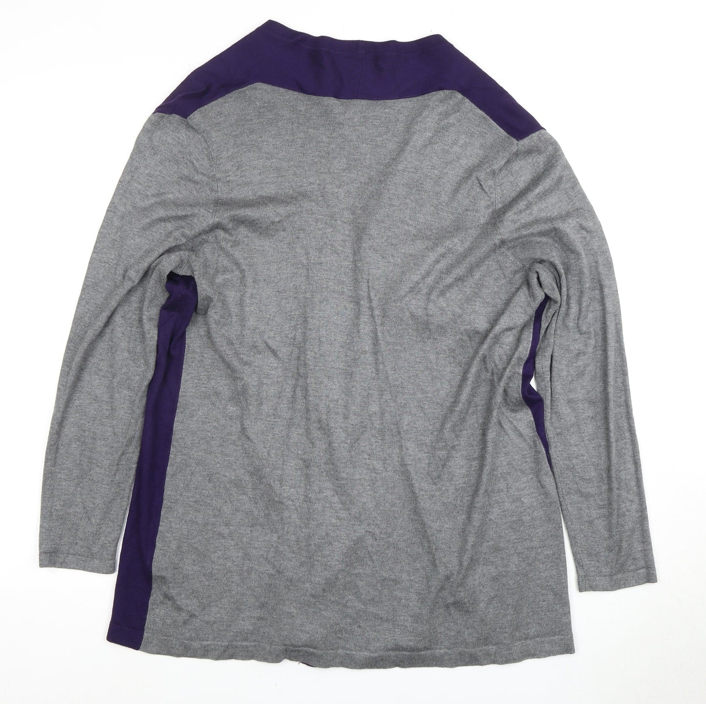 Windsmoor Women's Grey Purple Cardigan Viscose Knit S