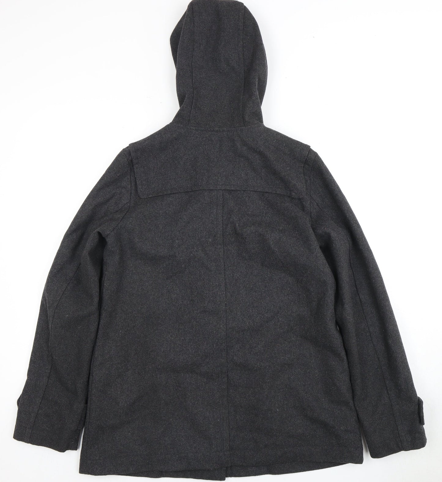Gap Women's Grey Wool Hooded Coat M Casual Toggle