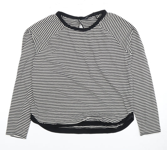 Next Women's Striped T-Shirt Size 12 Black/White