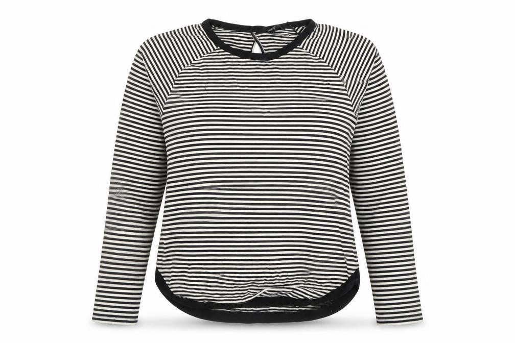 Next Women's Striped T-Shirt Size 12 Black/White
