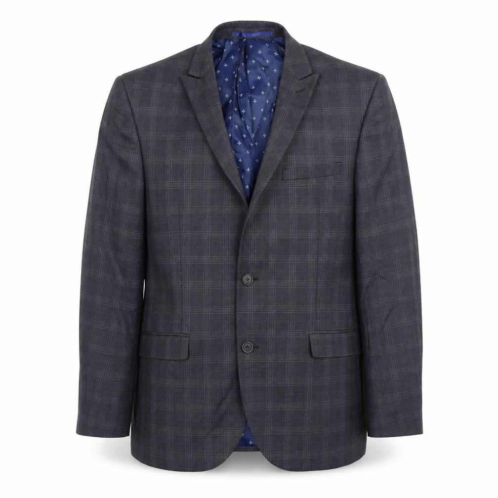 Next Men's Grey Check Blazer Jacket, Size 40 Regular Fit